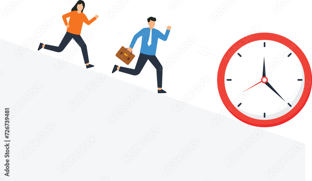 Run out of time and work deadline, Time countdown or time management concept,
