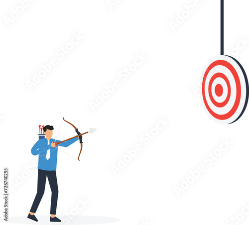 Target the aim ir strategic for success business, Aim for business growth and success concept,
