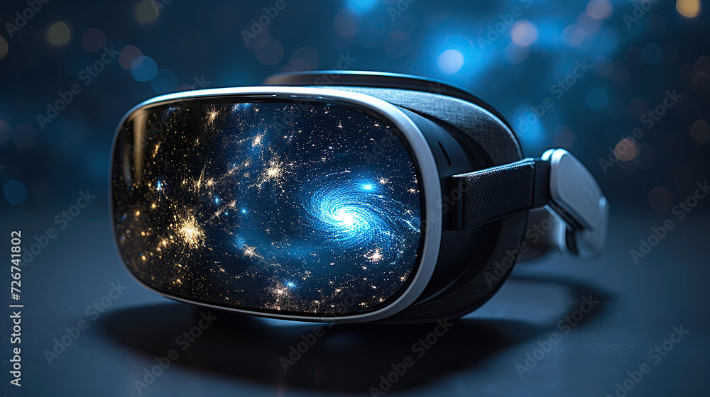 Virtual reality goggles on dark background 3D rendering elements of this image furnished. High quality illustration Virtual reality goggles on dark background 3D rendering elements of this image furnished. High quality illustration