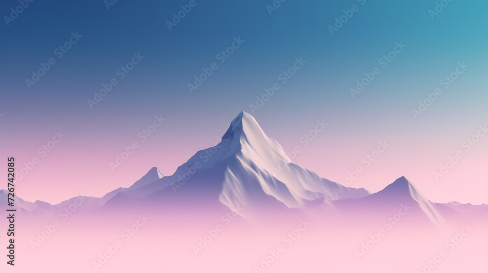 Fototapeta premium Stunning mountains, panoramic peaks PPT background