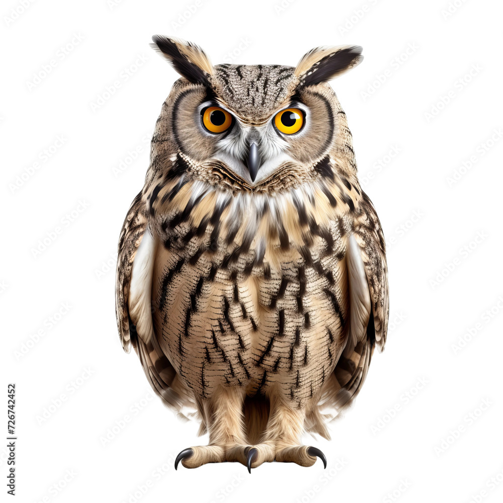 Naklejka premium owl on a branch