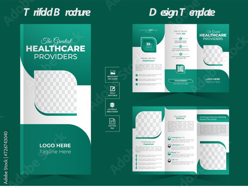 medical flyer or brochure design template
