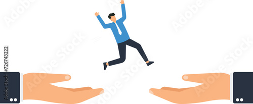 Change job or career and Escape from toxic office, Determination and courage to change to a better place for business success concept,
