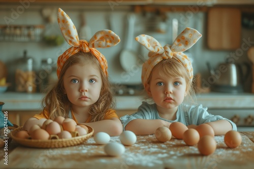 Lively Children's Artistic Moment - Festive Egg Painting
