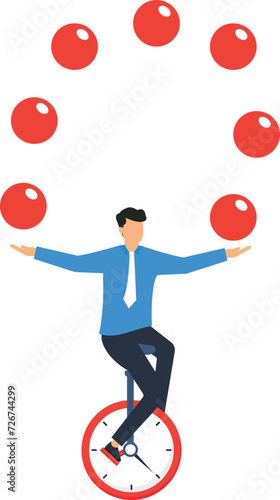 Multitasking or manage project, task or work efficiency, Productivity or time management, Workload balance or work responsibility concept,

