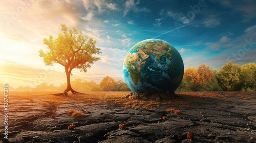 climate change withered earth