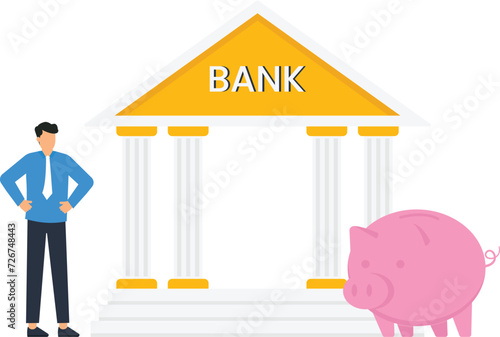Investment bank financial service to provide invest advisory, Wealth management or loan for company, Money growth or profit and earning concept,
