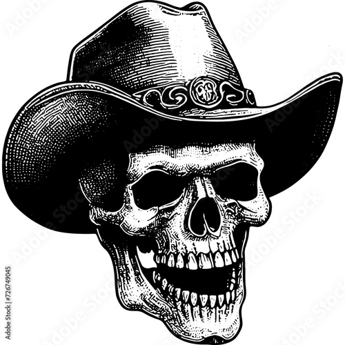 Human Skull In The Hat