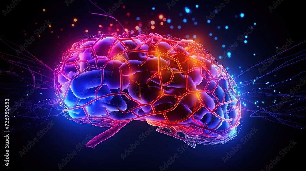 Concept of human brain with human intelligence, brain technology