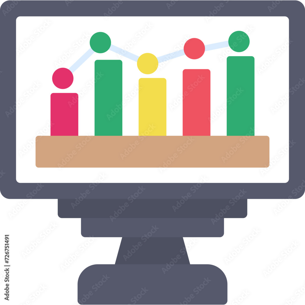 Obraz premium Monitoring Icon
