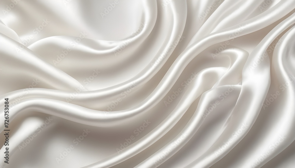 Fototapeta premium Folded white silk texture 