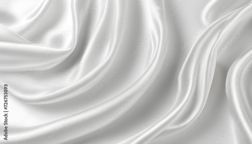 Wavy white silk background 