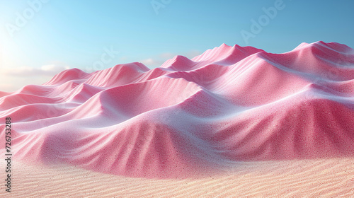 Pink Pastel Sand Texture Background with Muted Surrealism Effect Showing Mounds, Waves, and Granules of Textured Sand with Shimmering Glitter Details
