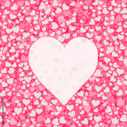 Background of red and pink hearts. For Valentine s Day