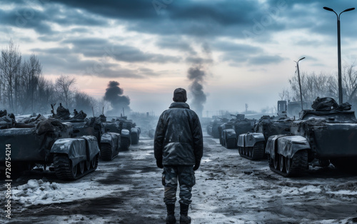 The Guardian's Gaze: Amidst the Silence of Tanks © LEMAT WORKS