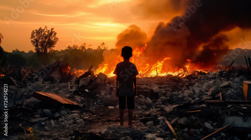 Dawn of Desolation: A Child Amidst Chaos