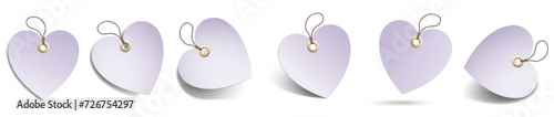 ÉTIQUETTE COEUR VIOLET AVEC FIL