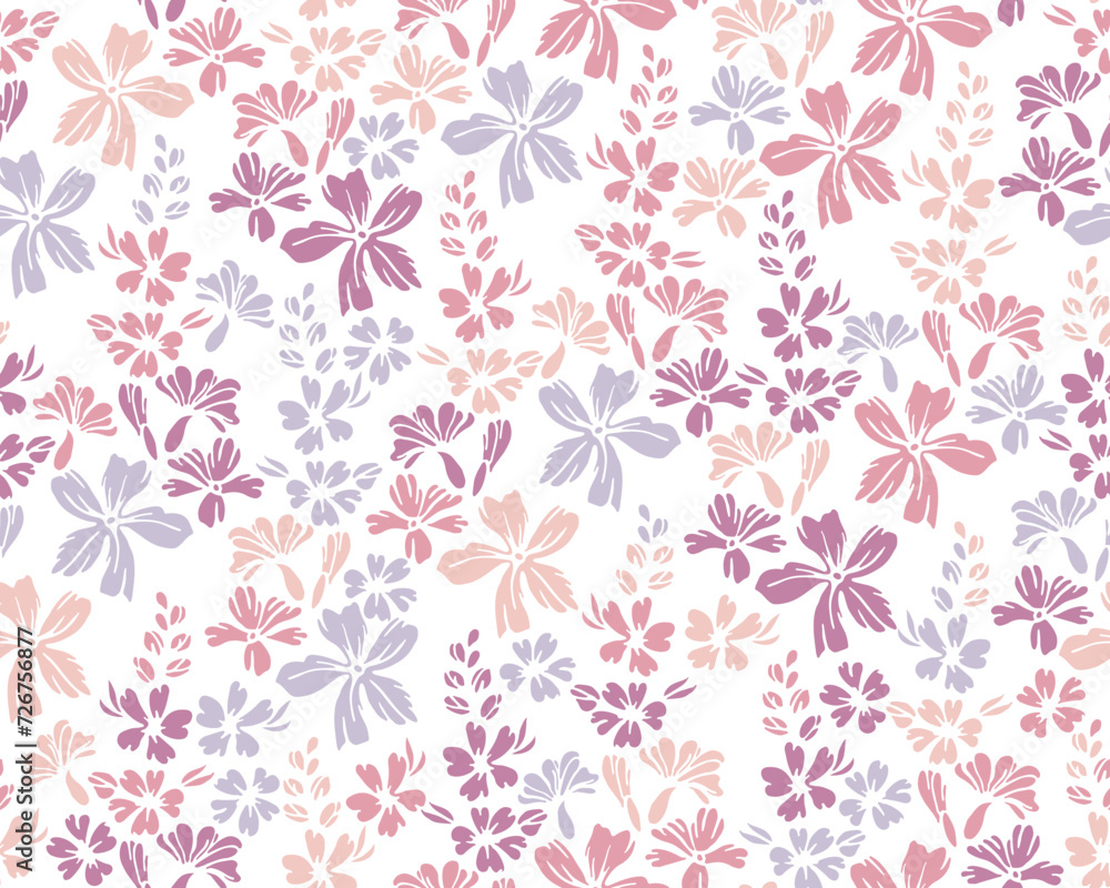 Tiny field buttercup flowers repeat pattern vector design. Ditsy primitive Tiny field buttercup flowers repeat pattern vector design. Ditsy primitive