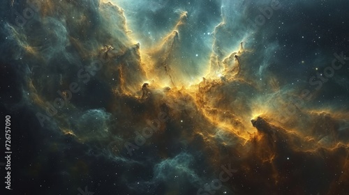  a view of a very large star cluster in the sky with a lot of clouds and stars in the background.