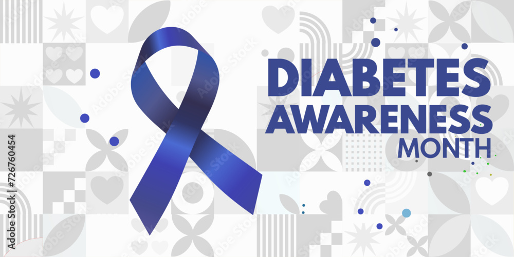 National Diabetes Awareness Month, banner, illustration National Diabetes Awareness Month, banner, illustration