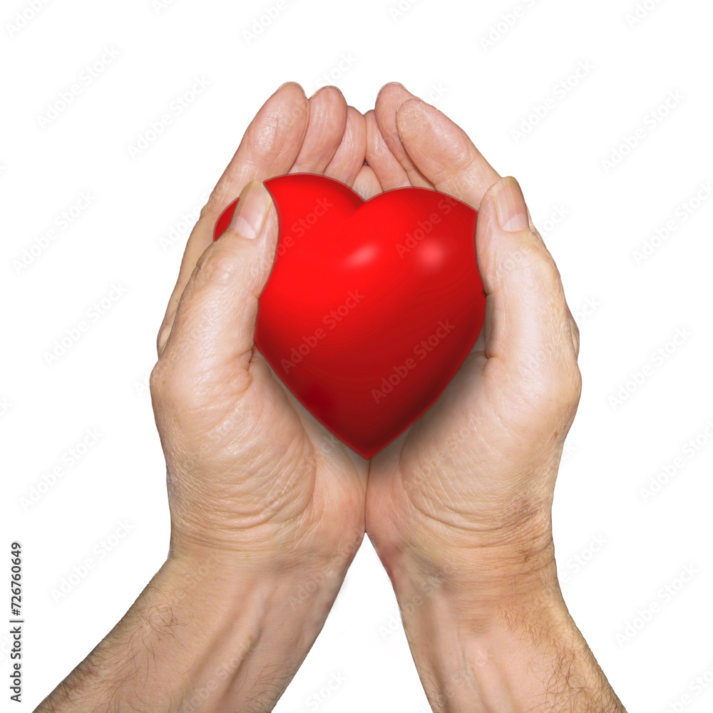 Obraz premium My valentine heart in cupped hands