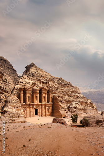 Petra, Jordan - A view of the Monastery, Petra, Jordan 