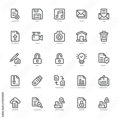 Document File icon pack for your website, mobile, presentation, and logo design. Document File icon outline design. Vector graphics illustration and editable stroke.
