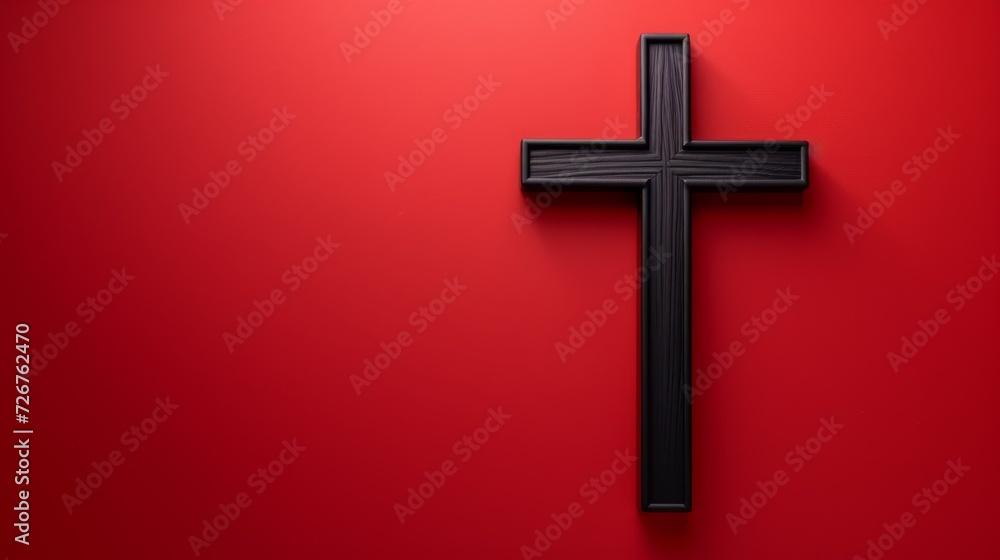 Jesus Christ, cross crucifixion symbol, poster isolated background, death resurrection, Catholicism