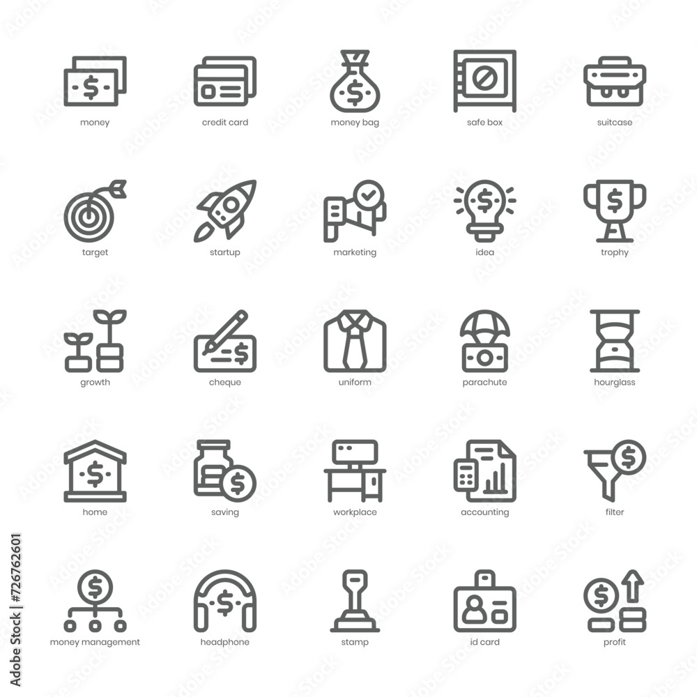 Finance and Business icon pack for your website, mobile, presentation, and logo design. Finance and Business icon outline design. Vector graphics illustration and editable stroke. Finance and Business icon pack for your website, mobile, presentation, and logo design. Finance and Business icon outline design. Vector graphics illustration and editable stroke.