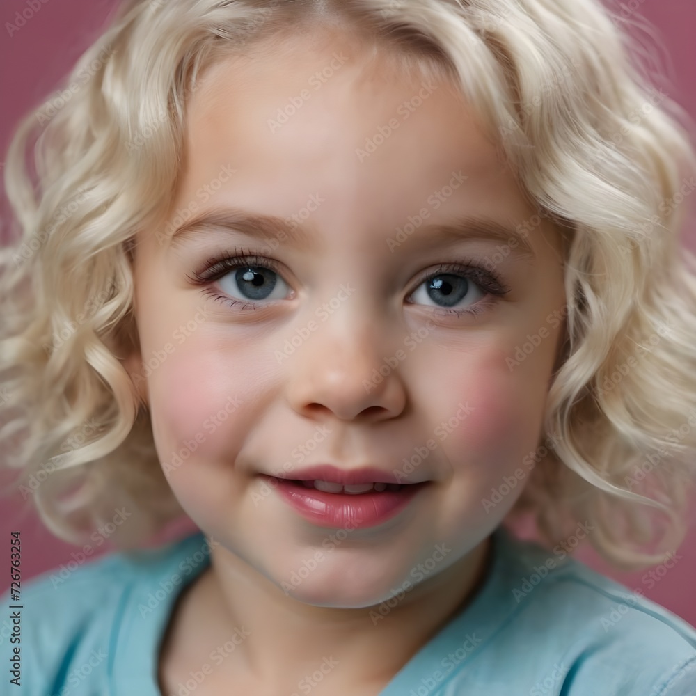 Joyful Young Baby Girl With Curly Blonde Hair Smiling Outdoors on a Sunny Day, Joyful Young Baby Girl With Curly Blonde Hair Smiling Outdoors on a Sunny Day,