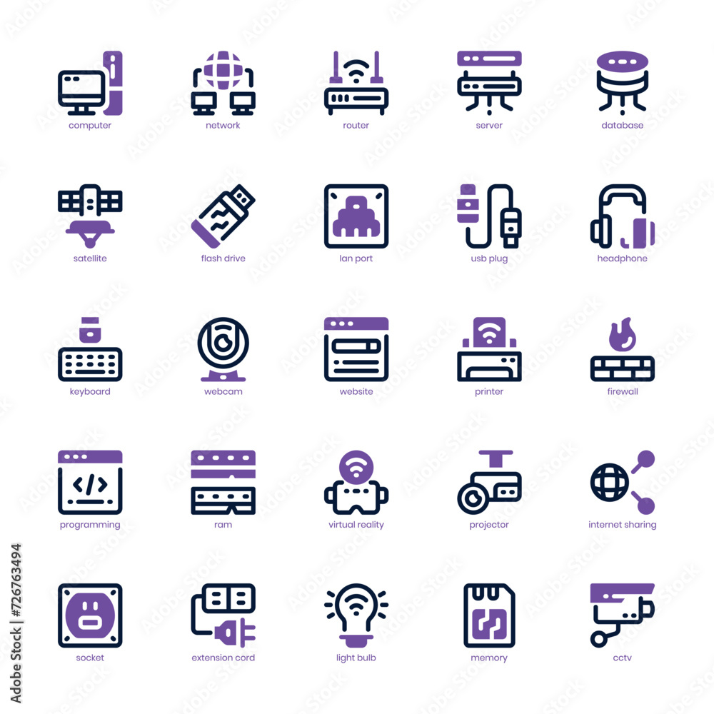 Computer Network icon pack for your website, mobile, presentation, and logo design. Computer Network icon dual tone design. Vector graphics illustration and editable stroke. Computer Network icon pack for your website, mobile, presentation, and logo design. Computer Network icon dual tone design. Vector graphics illustration and editable stroke.