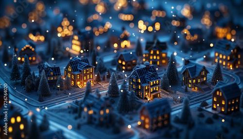 3d model of a city with a lighting system in the background 