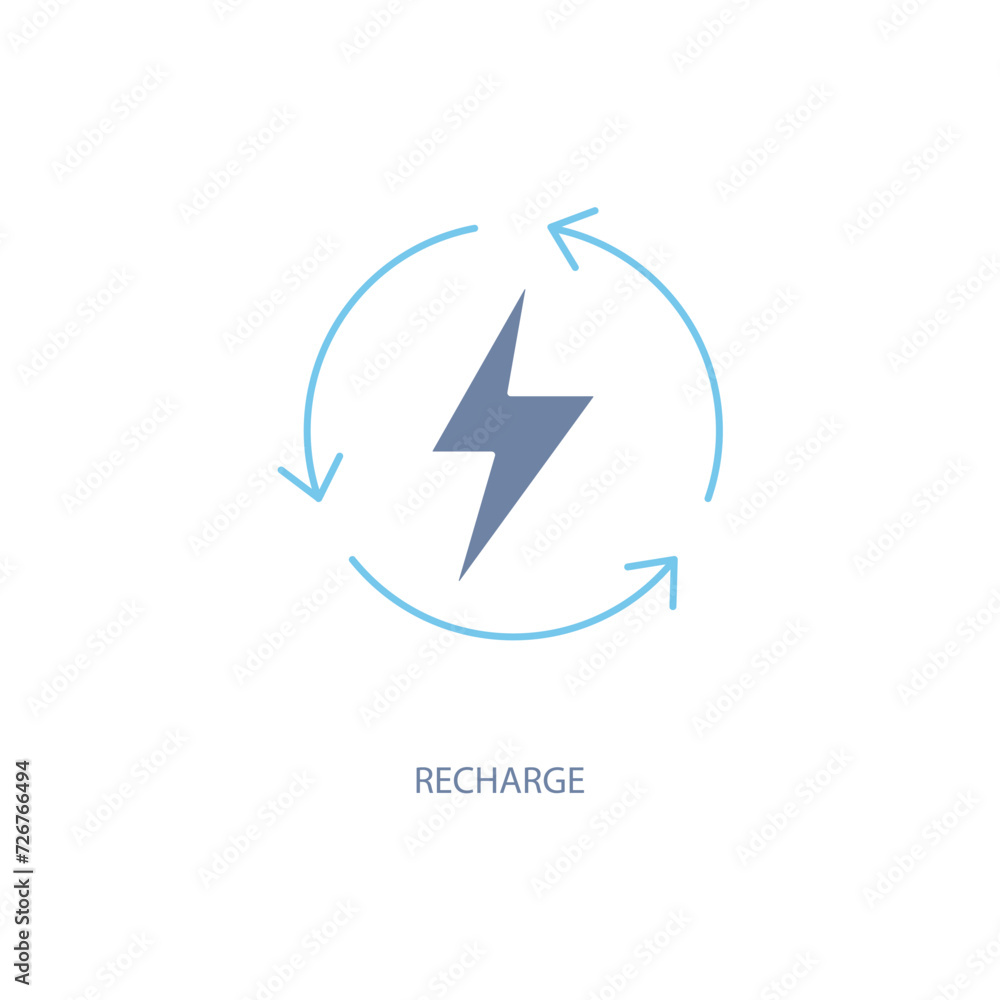 recharge concept line icon. Simple element illustration. recharge concept outline symbol design. recharge concept line icon. Simple element illustration. recharge concept outline symbol design.