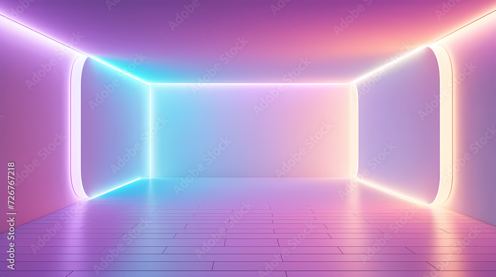 3D space, light shining from above, empty room 3D space, light shining from above, empty room