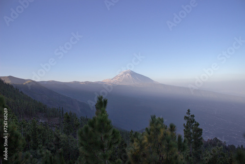 Morning view of the volcano Teide located on the island of Tenerife