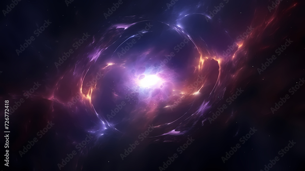 Obraz premium Space galaxy background, 3D illustration of nebulae in the universe