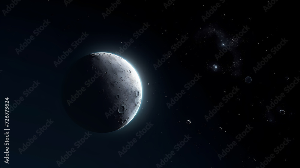 Naklejka premium Space galaxy background, 3D illustration of nebulae in the universe