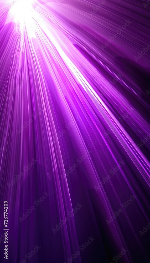 Fototapeta premium Abstract minimalistic purple rays and beams backdrop, spotlight background with lasers and beams