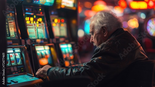 Desperate man losing in gambling games