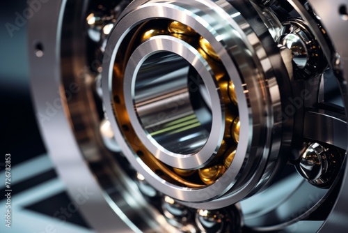 Close-up Shot of a Ball Bearing, Highlighting its Intricate Design, Reflecting the Precision and Complexity of Industrial Engineering