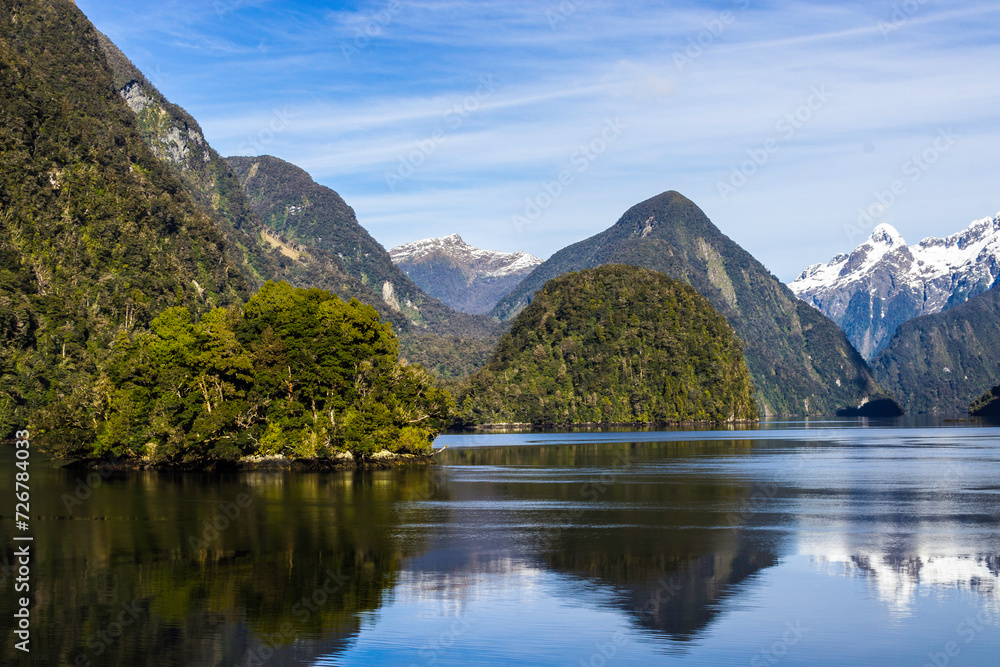 Serene Mountain Majesty: Pristine Nature Landscape with Crystal Waters
