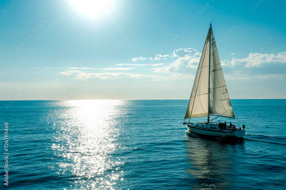 Fototapeta premium Sailing yacht in the sea