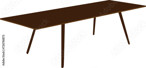 table and chair display detailed. Wooden table. Cafe and home decor furniture. Dining kitchen desk, restaurant and coffee tables and chair vector eps.