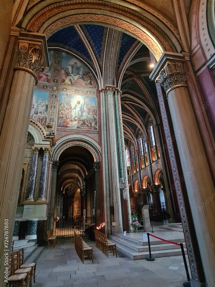 Vue de l'intérieur de l'église de Saint-Germain-des-Prés