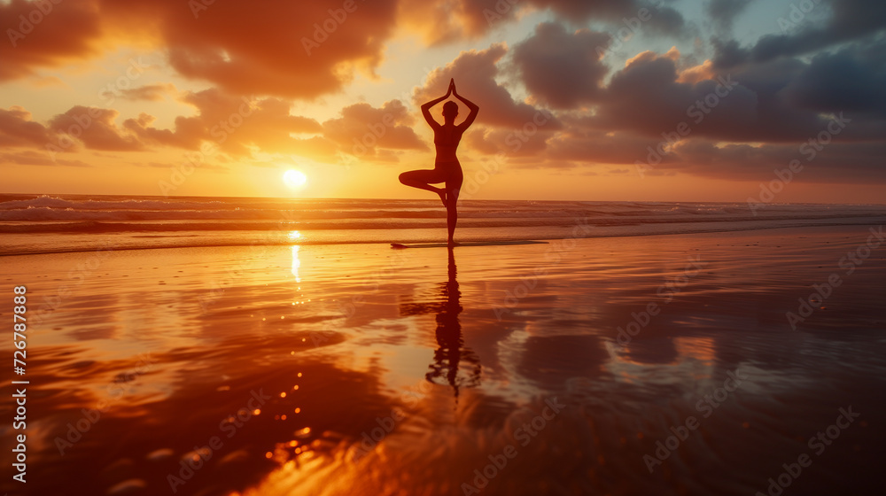 Sunrise Serenity Yoga on the Beach