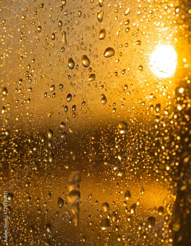 Alba Dorata  Riflessi del Sole su Gocce di Rugiada o di pioggia