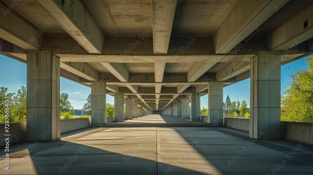 symmetry and simplicity of a minimalist bridge structure, with a focus on its elegant lines and the contrast against the sky symmetry and simplicity of a minimalist bridge structure, with a focus on its elegant lines and the contrast against the sky