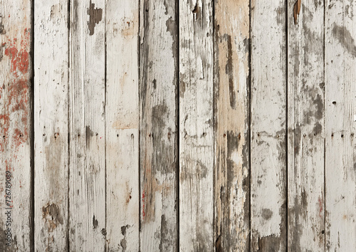 Weathered white painted wood textured background 003