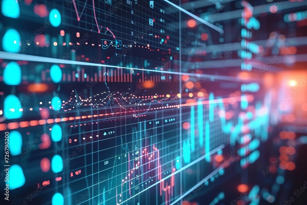 A high-tech cryptocurrency trading platform with graphs Numbers And traders analyzing market trends Reflecting the digital economy and fintech innovation A high-tech cryptocurrency trading platform with graphs Numbers And traders analyzing market trends Reflecting the digital economy and fintech innovation