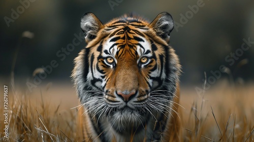 A wild tiger. AI generate illustration